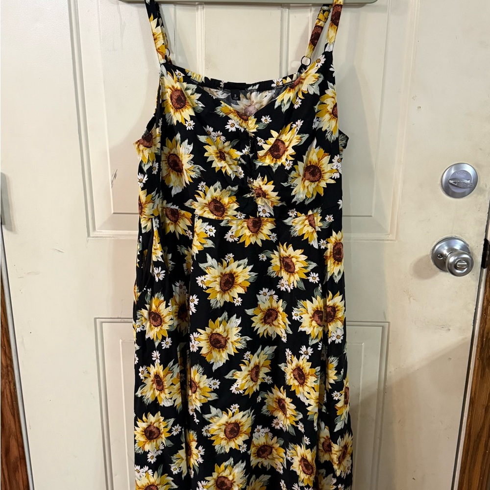 Torrid Black Sunflower mini Dress
